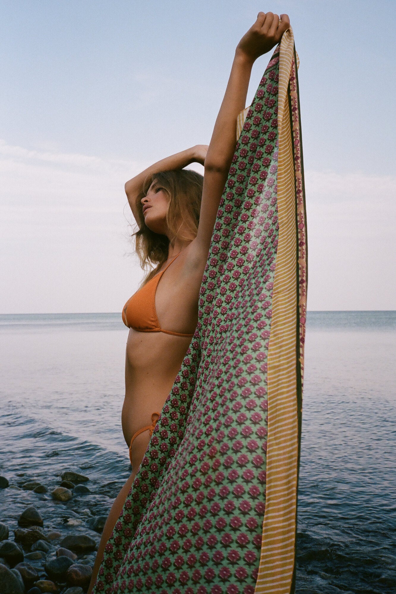 Bloflora Cotta tørklæde - Peppermint Green